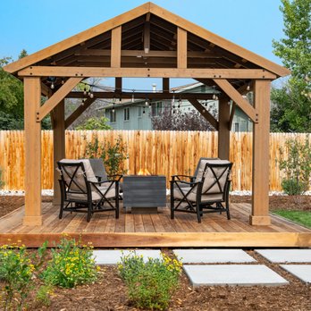 Kitchen Door Landscaping - a patio with a pergolated roof - Landscaping Near Me Kitchen Door Landscaping - a patio with a pergolated roof - Landscaping Near Me