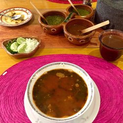 Huecani - Lamb soup.....delicious.....like my aunt's version (very nostalgic!). & champurrado.....breakfast/dessert in itself.