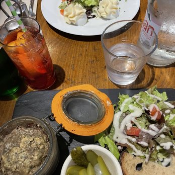Le Café Chineur - Top: Oeufs mayonnaise; Bottom: terrine du chef - French Near Me - Paris, 75
