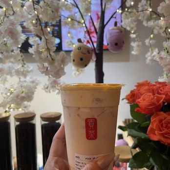 Gong Cha - creme brulee milk foam tea - with green tea and 70% sweetness - Bubble Tea Near Me - Long Beach, California Gong Cha - creme brulee milk foam tea - with green tea and 70% sweetness - Bubble Tea Near Me - Long Beach, California