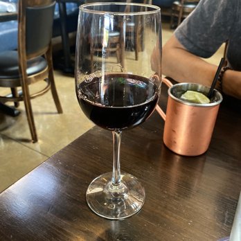 Bosscat Kitchen & Libations - House wine!! Excited for the CRISPY FRIED CHICKEN SANDWICH!!! - Bars Near Me - Orange, California Bosscat Kitchen & Libations - House wine!! Excited for the CRISPY FRIED CHICKEN SANDWICH!!! - Bars Near Me - Orange, California