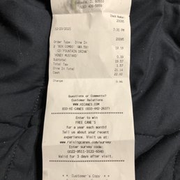 the receipt