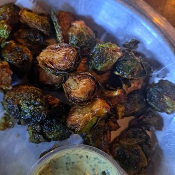 Delwood - Crispy Brussels sprouts with sauce - Gastropubs Near Me - Cincinnati, Ohio