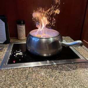 Photo of The Melting Pot - Grand Rapids, MI, United States. Bananas foster chocolate