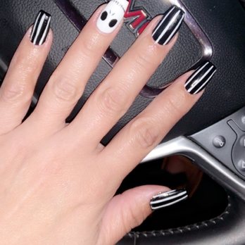 Renaissance Nails & Spa - Nightmare before Christmas style nails ! Got so many compliments on these ones as well ! - Nail Salons Near Me - Rialto, California Renaissance Nails & Spa - Nightmare before Christmas style nails ! Got so many compliments on these ones as well ! - Nail Salons Near Me - Rialto, California