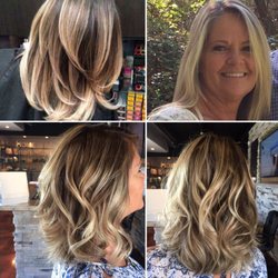 Modern Muse Salon & Hair - Top left picture was our inspiration...top right was before.... bottom two after!
