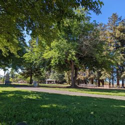 Kennedy Park - Two volleyball sand pits, lots of picnic tables, lots of shade for a hot day