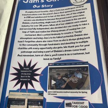Jam's Cafe - Menu - Cafes Near Me - Spring Hill, Florida
