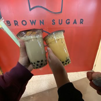 Brown Sugar Bubble Milk - Bubble Milk Tea (left) - Bubble Tea Near Me - Sacramento, California Brown Sugar Bubble Milk - Bubble Milk Tea (left) - Bubble Tea Near Me - Sacramento, California