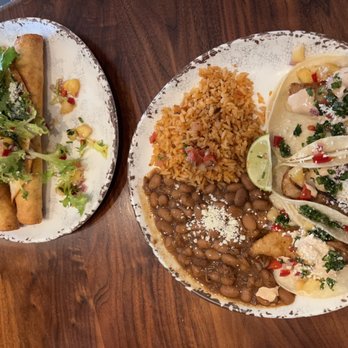 Brewers Row - Chicken flautas and fish tacos. - New Mexican Cuisine Near Me - Tacoma, Washington