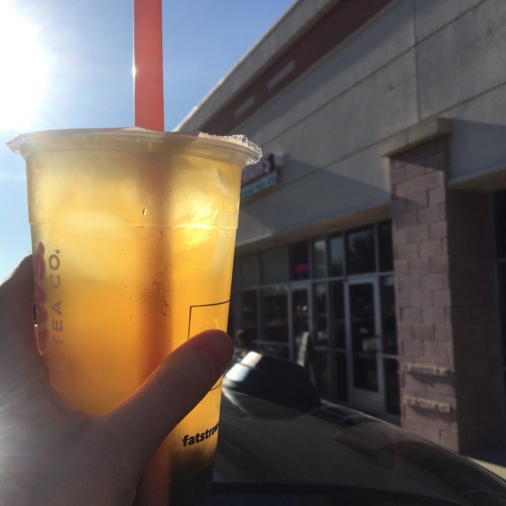 Fat Straws - White Peach with boba - Coffee & Tea Near Me - Plano, Texas Fat Straws - White Peach with boba - Coffee & Tea Near Me - Plano, Texas
