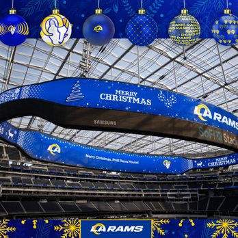 SoFi Stadium - For Christmas, they put up personalized messages - Stadiums & Arenas Near Me - Inglewood, California SoFi Stadium - For Christmas, they put up personalized messages - Stadiums & Arenas Near Me - Inglewood, California