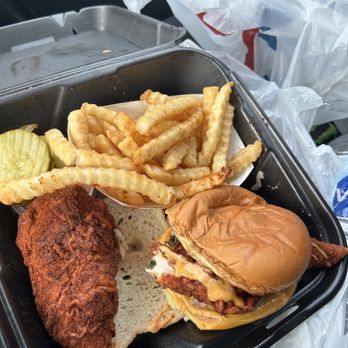 Dave's Hot Chicken - #Dave's #3 1 Tender & 1 Slider w/ Fries - Chicken Shop Near Me - Plano, Texas