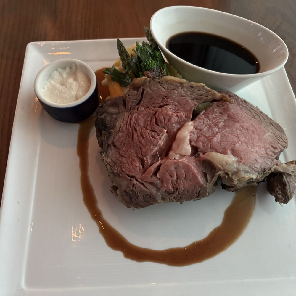 Milagro Restaurant and Bar - Prime rib. Med rare. Large portion (hard to tell in this picture). Fantastic. - American Near Me - Key West, Florida Milagro Restaurant and Bar - Prime rib. Med rare. Large portion (hard to tell in this picture). Fantastic. - American Near Me - Key West, Florida
