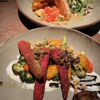 Root Down - Chicken two ways $27 Country fried tofu $24 - New American Near Me - Denver, Colorado Root Down - Chicken two ways $27 Country fried tofu $24 - New American Near Me - Denver, Colorado