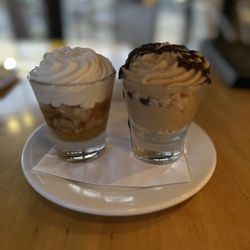 Peach dessert, peanut butter dessert