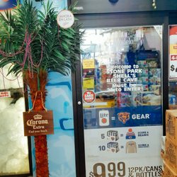 Stonepark Shell - It's the Stone Park Shell BEER CAVE! Not many gas stations have these, y'know.