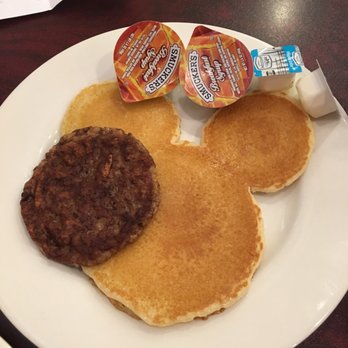 Davenport Diner - Kid's Mickey pancake with sausage patty - Breakfast & Brunch Near Me - Davenport, Florida Davenport Diner - Kid's Mickey pancake with sausage patty - Breakfast & Brunch Near Me - Davenport, Florida