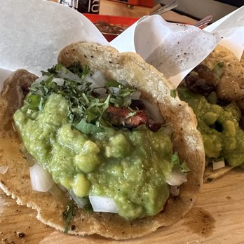 Taqualli - Adobado with guacamole, onion and cilantro - Tacos Near Me - Tijuana, BCN