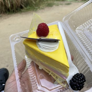 Harvest Wheat Field Bakery - Mango strawberry mouse cake slice - Bakeries Near Me - San Francisco, California
