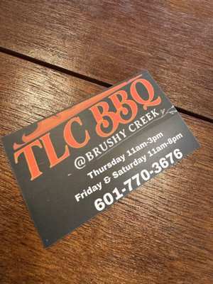 Menu photo 2 TLC BBQ - Brushy Creek Lucedale, MS Menu photo 2 TLC BBQ - Brushy Creek Lucedale, MS
