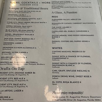 Castillo Craft Bar + Kitchen - Diners Near Me - St. Augustine, Florida