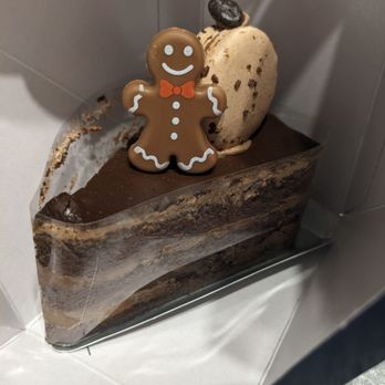 Paris Baguette - Chocolate ganache cream cake slice - Bakeries Near Me - Calgary, Alberta