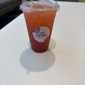 Cafe Calavera - Strawberry Lemonade. Fresh squeezed lemonade with a homemade strawberry purée - Cafes Near Me - Henderson, Nevada Cafe Calavera - Strawberry Lemonade. Fresh squeezed lemonade with a homemade strawberry purée - Cafes Near Me - Henderson, Nevada