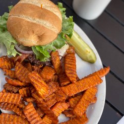 Patrick McGovern's Pub & Restaurant - 7th Street Burger with sweet potato fries.