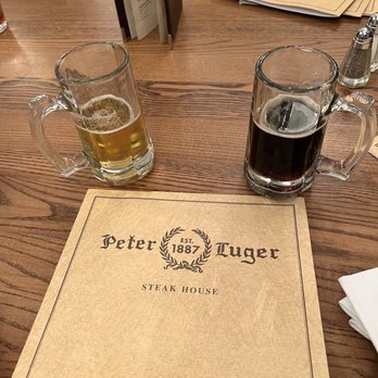 Peter Luger - Dark German beer and light German beer! So good! - Steakhouses Near Me - Brooklyn, New York Peter Luger - Dark German beer and light German beer! So good! - Steakhouses Near Me - Brooklyn, New York