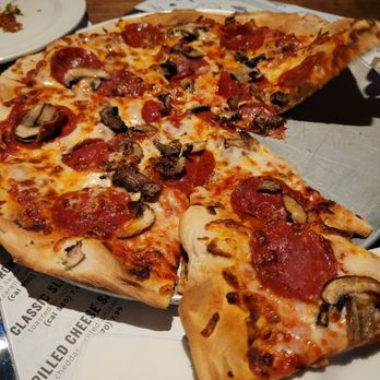 Yard House - Pepperoni and mushroom pizza - New American Near Me - Boston, Massachusetts