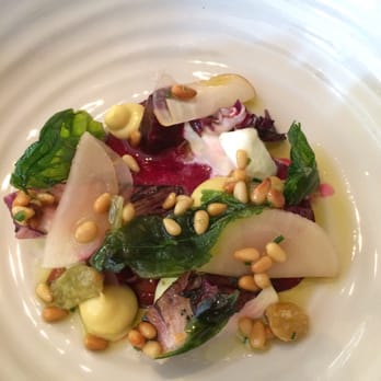 Burnt Truffle - Flamed mozzarella with pine nuts, radicchio & beetroot. - British Near Me - Heswall, CHW