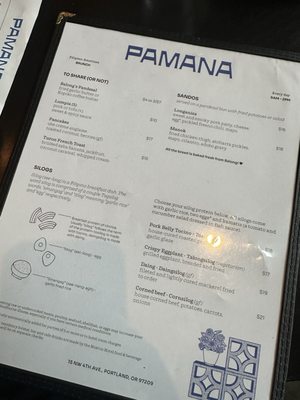 Menu photo 1 Pamana Portland, OR Menu photo 1 Pamana Portland, OR