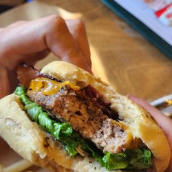 Highland Springs Ranch and Inn - Sour dough cheese burger too well done and dry