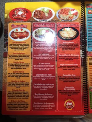 Menu photo 3 Fiesta Brava Taylorsville, KY