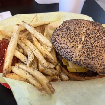 Flaming Burger - Combo #1 with cheese - Burgers Near Me - Dallas, Texas