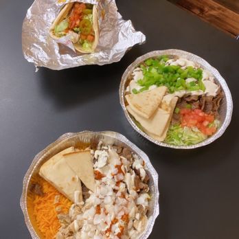 The Halal Guys - Combo bowl, beef bowl, wrap - Middle Eastern Near Me - Riverside, California