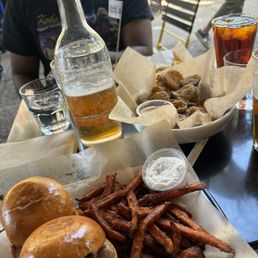 Pickle Chips Side Sweet Fries Wagyu Slider