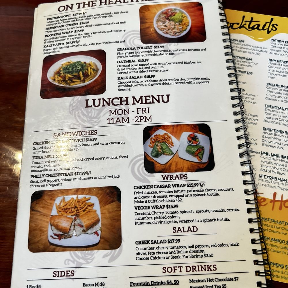 Roosters On The River - Lunch menu - Breakfast & Brunch Near Me - Sacramento, California