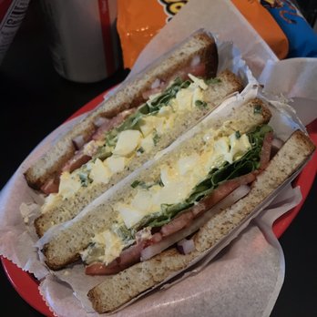 Lox Stock'n Bagel - egg salad sandwich on gluten free bread - Coffee & Tea Near Me - Green Bay, Wisconsin Lox Stock'n Bagel - egg salad sandwich on gluten free bread - Coffee & Tea Near Me - Green Bay, Wisconsin