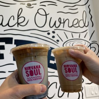 Nirvana Soul Coffee - Ube latte and White rose chocolate latte - Coffee & Tea Near Me - Cupertino, California Nirvana Soul Coffee - Ube latte and White rose chocolate latte - Coffee & Tea Near Me - Cupertino, California