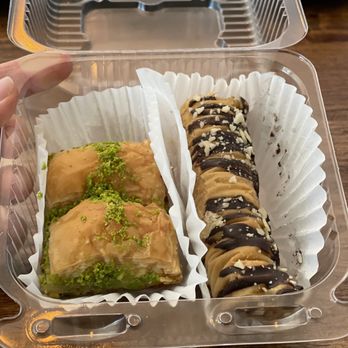 Shawarma Buzz - Baklava and pistachio rolls - Mediterranean Near Me - Seattle, Washington Shawarma Buzz - Baklava and pistachio rolls - Mediterranean Near Me - Seattle, Washington