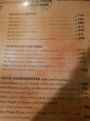Menu photo 7 Nelson Pinamar, C