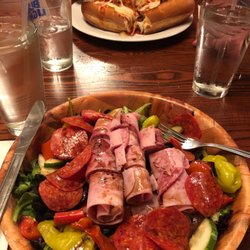 Tower Pizza & Restaurant - Portions did not disappoint! Large antipasto salad and an eggplant parm sub