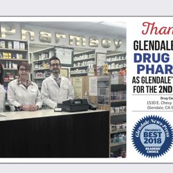 Thank you for voting us the "Best Pharmacy in Glendale" for the 2nd year in a row!