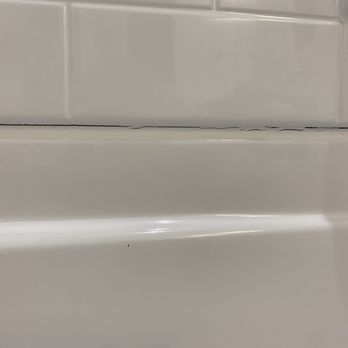 Sunrise Kitchen Bath And More - Gap in shower/tub unit not properly sealed - Countertop Installation Near Me - Chesapeake, Virginia Sunrise Kitchen Bath And More - Gap in shower/tub unit not properly sealed - Countertop Installation Near Me - Chesapeake, Virginia