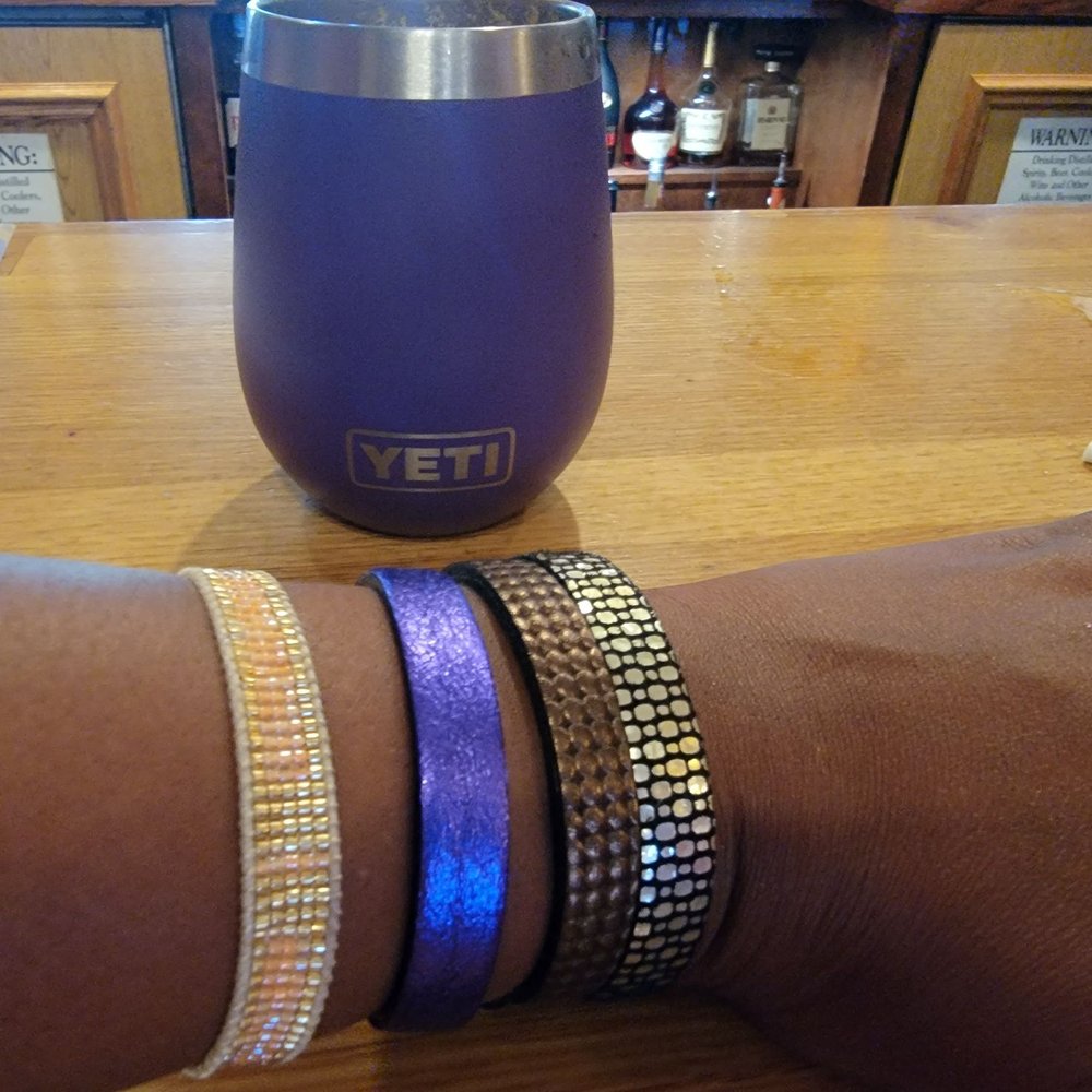 Large Leather - 3 leather bracelets on the right. - Leather Goods Near Me - Sonoma, California Large Leather - 3 leather bracelets on the right. - Leather Goods Near Me - Sonoma, California