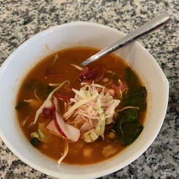 Borreguitas Bar Express - Vegan pozole with toppings - Mexican Near Me - Pomona, California Borreguitas Bar Express - Vegan pozole with toppings - Mexican Near Me - Pomona, California