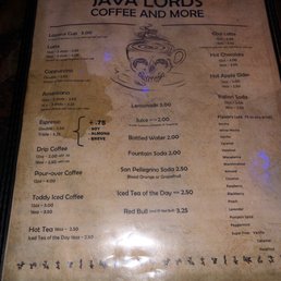 Coffee Menu