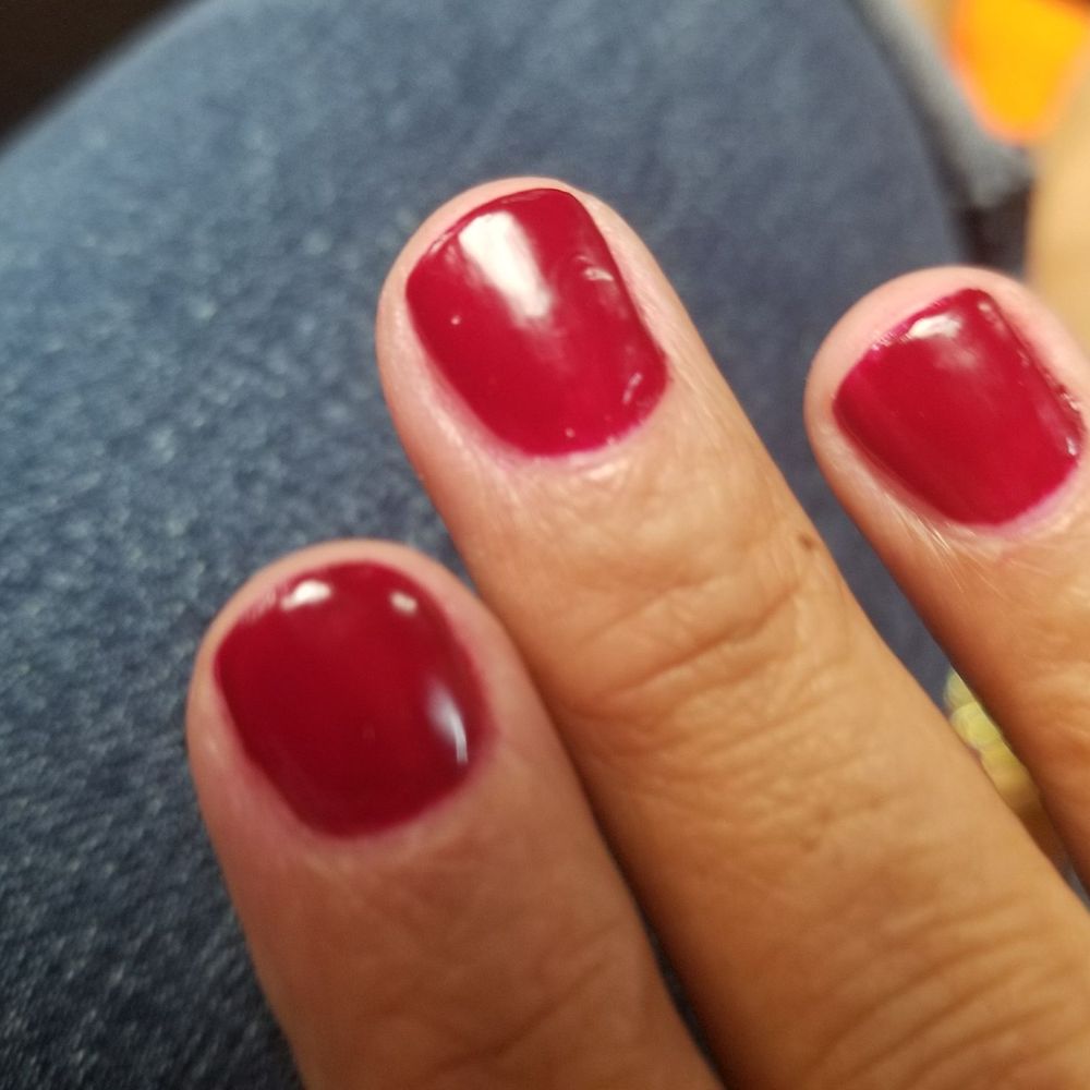Nicole Nails & Spa - This was her second attempt. How do you operate a nail salon and not know how to apply nail polish? - Nail Salons Near Me - Lompoc, California